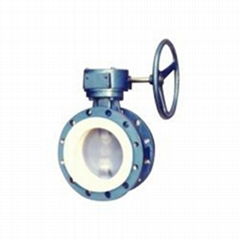 Flanged Teflon Lined Concentric Disc Butterfly Valve