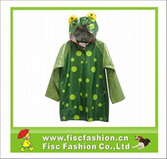 PUR007 Children PU Raincoat with Hoods