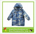 PUR025 pu printed cheap raincoat for
