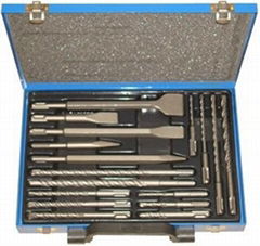 17pcs SDS Plus Drill Bits in Metal Box