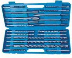 18pcs SDS Plus Drill Bits and Chisels in  