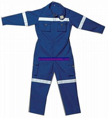 Flame resistant safety coverall