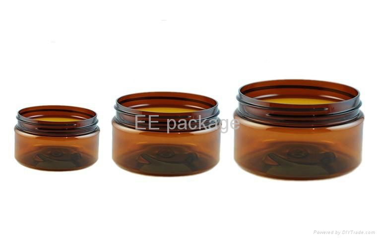 amber plastic jar