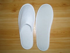 hotel terry closed toe anti-slip fabric slipper