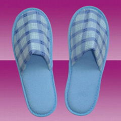 indoor gingham plaid cloth slipper