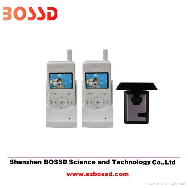 Fashional Design 2.4'' Color Hand free Wireless Video Intercoms 2