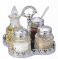 4 pcs glass spice jars