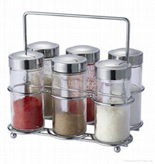 Elegant design chrome spice rack