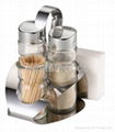 Salt and Pepper sets with Napkin Holder, toothpick bottle