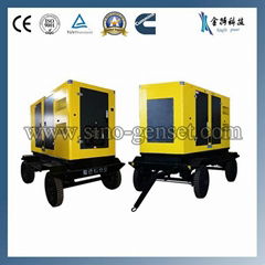 Trailer diesel generator movable generators