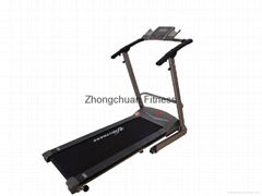 Fodling handlebar treadmill with fashionable console