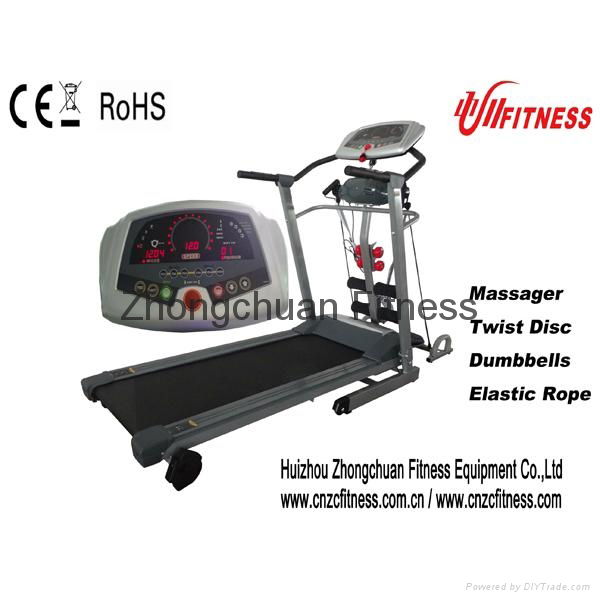 Multifunctional treadmill with massager and  twist disc