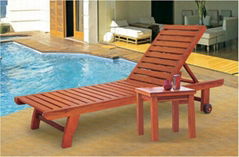 Wooden Beach Lounge Chair