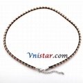 Stainless steel necklace wholesale VSN029 with lobster clasp 3