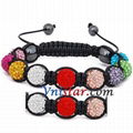 Black agate beads macrame bracelet wholesale SBB269 3