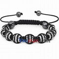 Black agate beads macrame bracelet wholesale SBB269 4