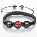 Black agate beads macrame bracelet wholesale SBB269 5