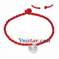 Wholesale clear crystal stones bead macrame bracelet SBB088-12 3