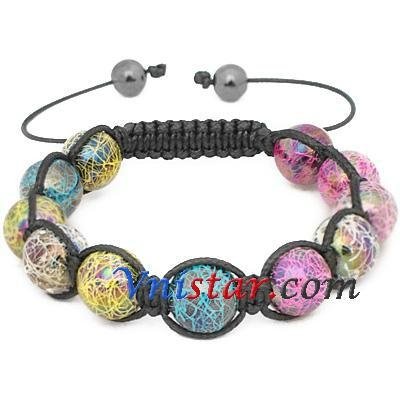 Wholesale clear crystal stones bead macrame bracelet SBB088-12 4