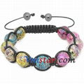 Wholesale clear crystal stones bead macrame bracelet SBB088-12 4