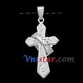 Wholesale vnistar stainless steel three-ring buckled pendant STBD057 2