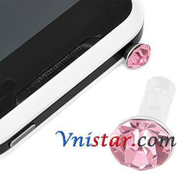 Wholesale vnistar silver plated cherries anti dust plug ADP014 4