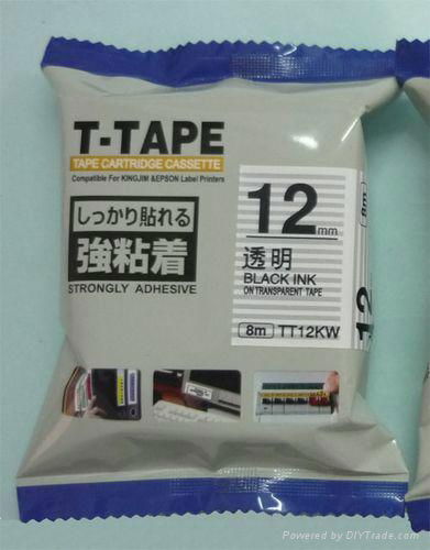 T-TAPE（拓普）TT12KW 透明底黑字