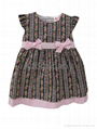 New baby girl dress brown baby dress with underwear