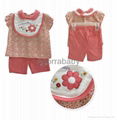 New baby girl clothing set 3 pieces 2