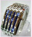 Lattice meteor shower Brilliant fashion and amazing LED watch