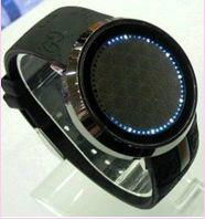 G1092 KUQI PU and touch screen LED watch