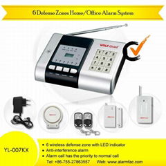 Wireless anti-decode 6 defense zones burglar alarm system alarmas system