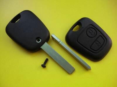 Citroen 2 buttons remote car key shell with 307 blade no logo