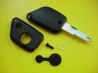 Peugeot 2 buttons car remote key shell with a hole on the blade tip 2