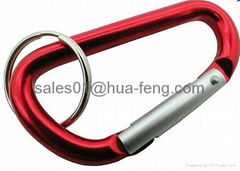 d shape Carabiner with keyring