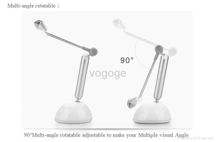 Aluminum tablets stand with led desk lamp 3