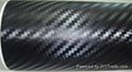 Black big lattice 3d carbon fiber vinyl
