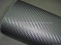 Black big lattice 3d carbon fiber vinyl film car sticker adhesive 4