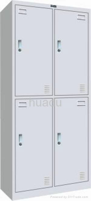KD steel double-tier double-wide locker assembled