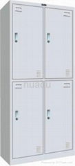 KD steel double-tier double-wide locker assembled