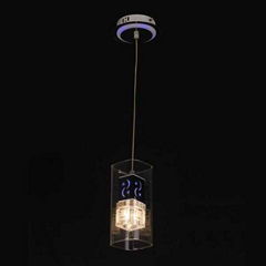 led lighting pendant drop,glass and crystal lamp