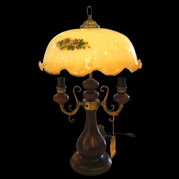 glass vintage table lamp,antique table light 