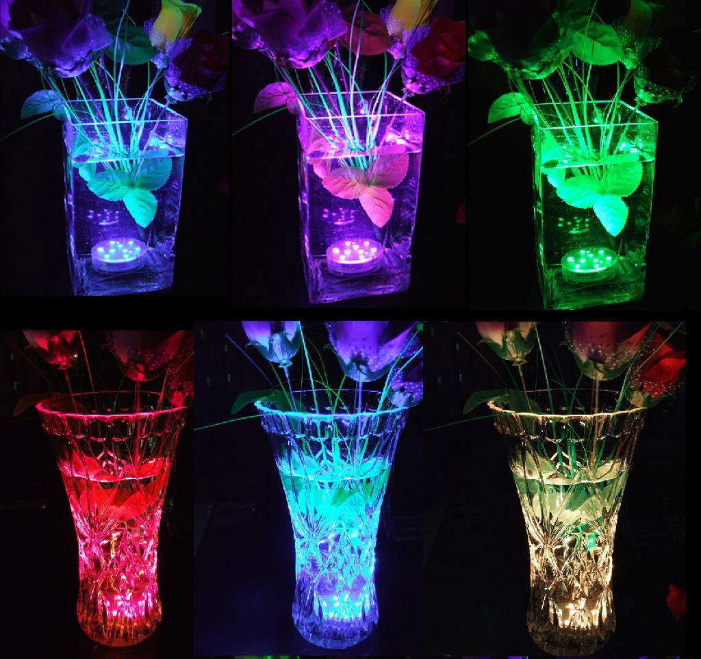 multi color submersible LED lights for vases/underwater led tea lights 2