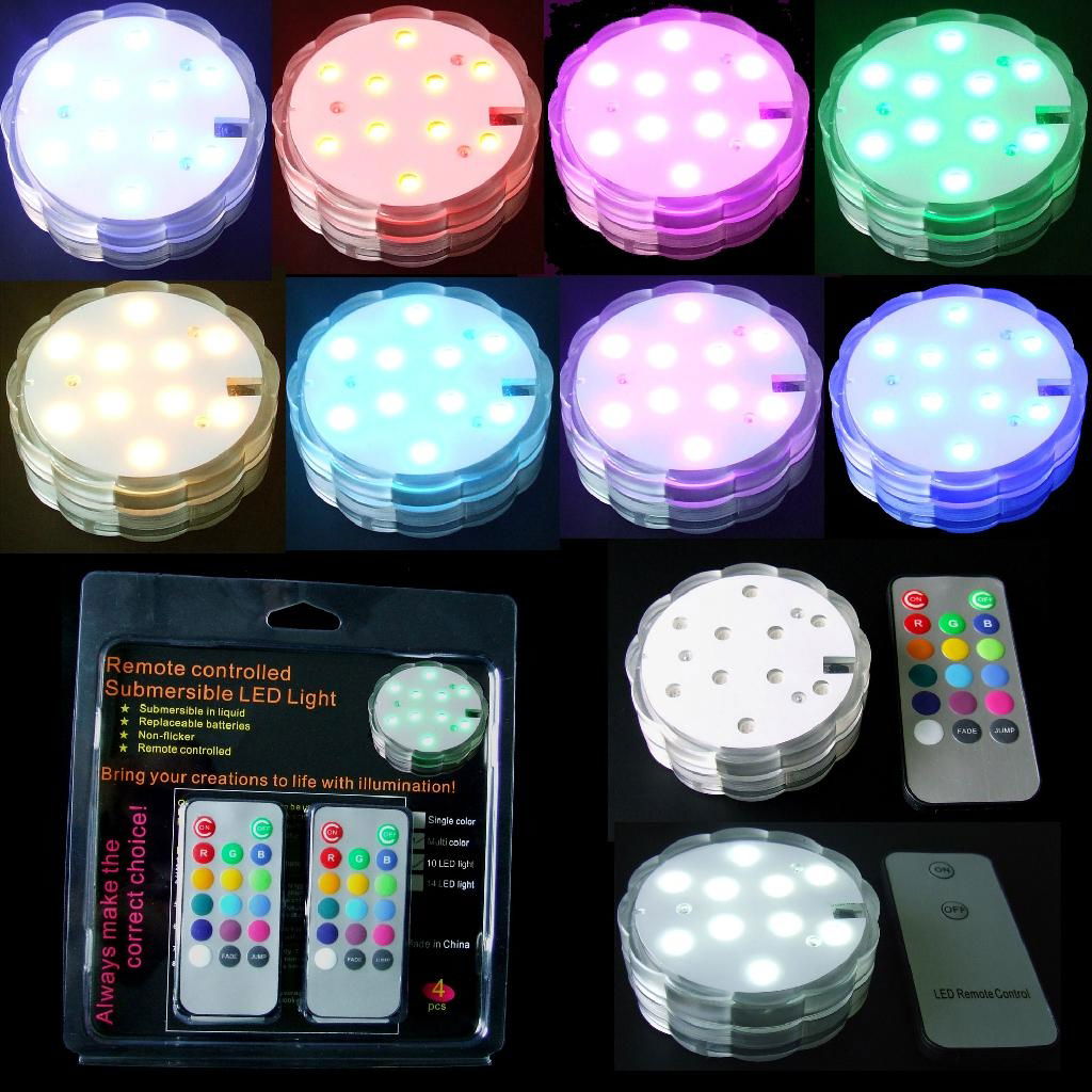 multi color submersible LED lights for vases/underwater led tea lights 3