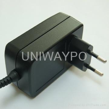 AC/DC Switching Power Adapter with 24W Output power and EU plug