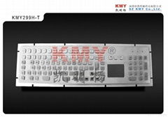 Vandal-Resistant Stainless Steel Keyboard with Touch Pad