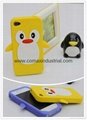 Fashion silicone penguin phone case for iPhone 3