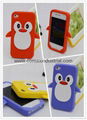 Fashion silicone penguin phone case for iPhone 4