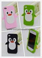 Fashion silicone penguin phone case for iPhone 5