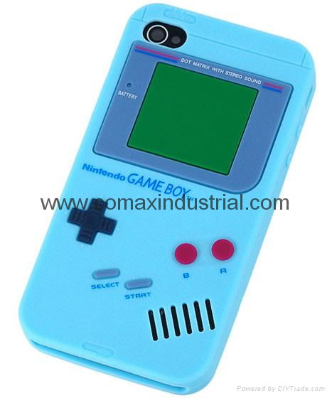 Fashion game boy silicone phone case for iPhone 3